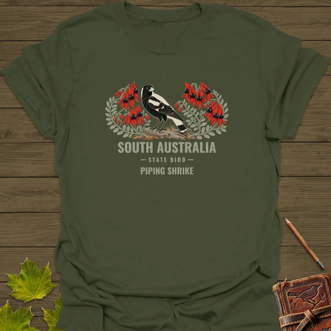 South Australia State Bird T-Shirt in Military Green