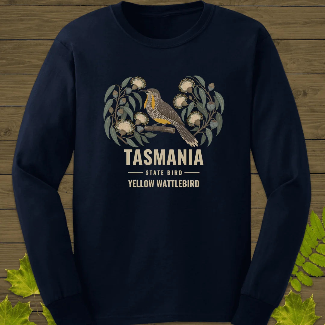 Tasmania State Bird Long Sleeve in Navy