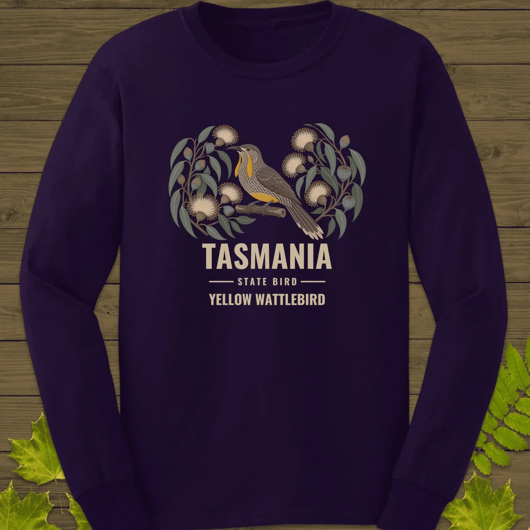 Tasmania State Bird Long Sleeve in Purple