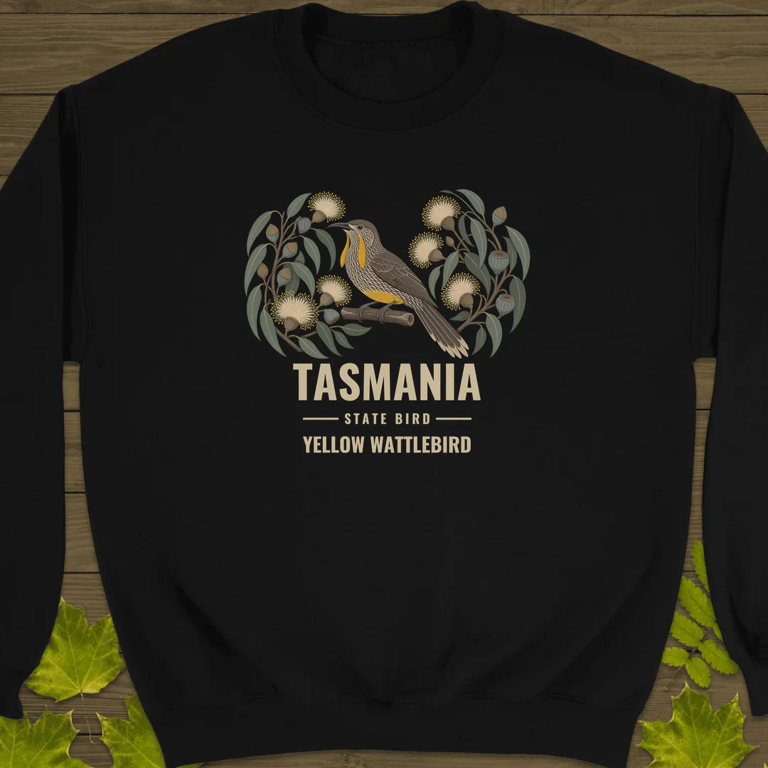 Tasmania State Bird Sweatshirt in Black