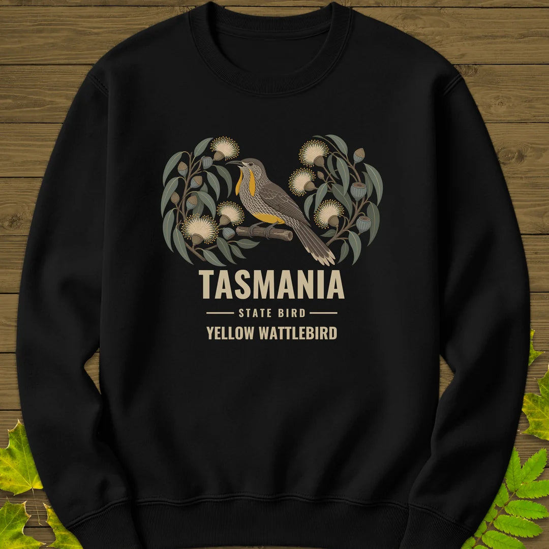 Tasmania State Bird Sweatshirt in Black