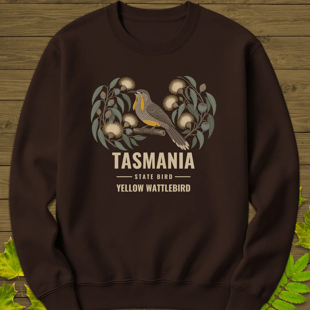 Tasmania State Bird Sweatshirt in Dark Chocolate