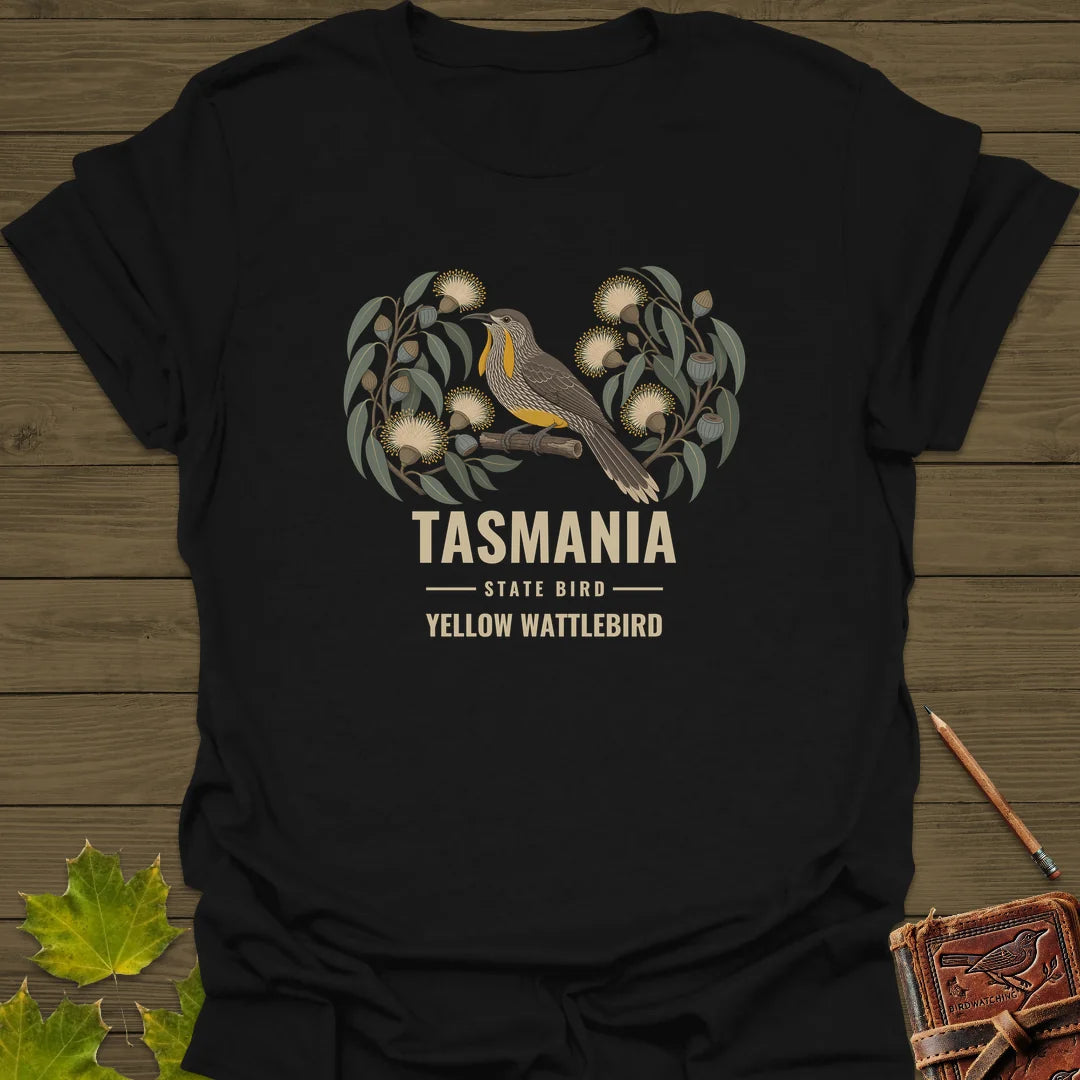 Tasmania State Bird T-Shirt in Black