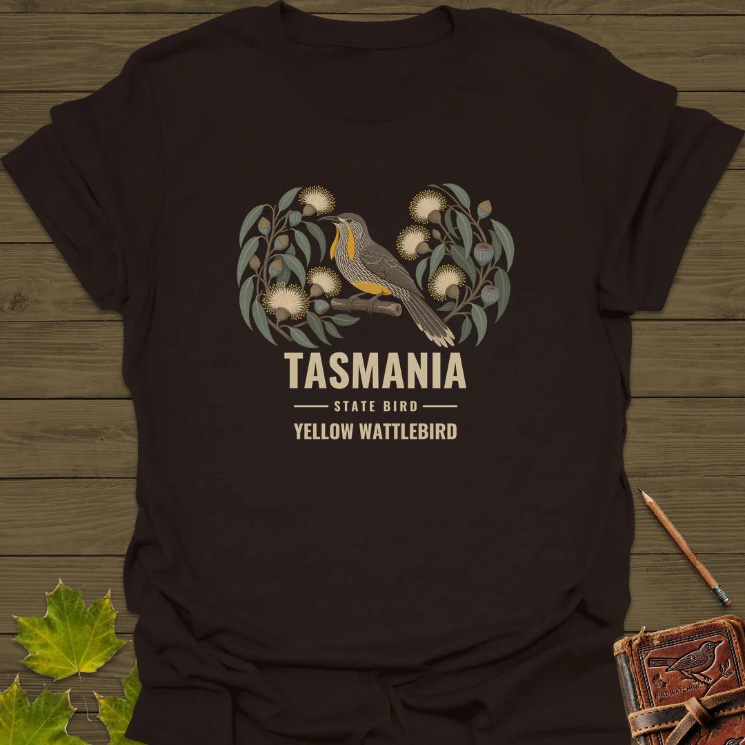 Tasmania State Bird T-Shirt in Dark Chocolate