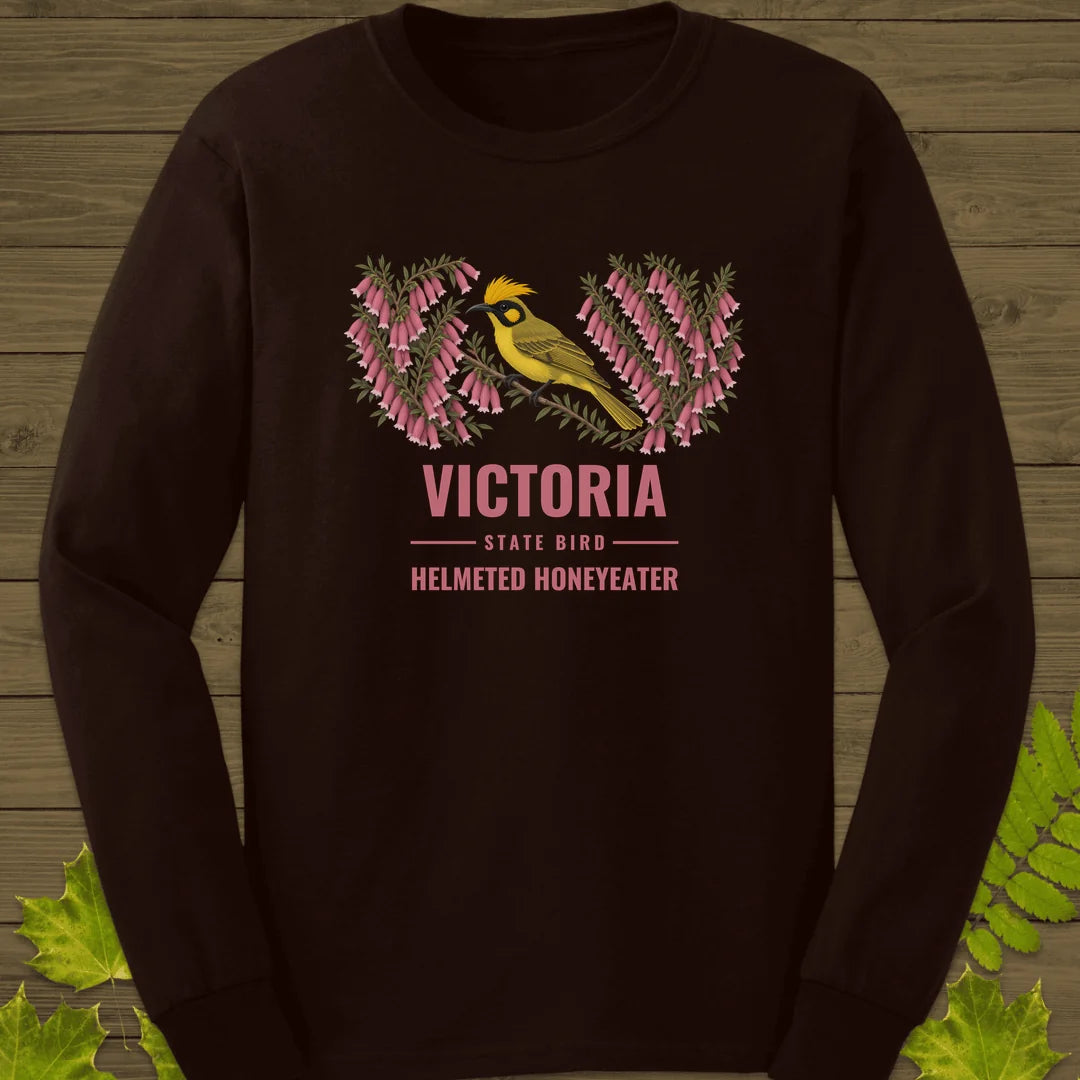 Victoria State Bird Long Sleeve in Dark Chocolate