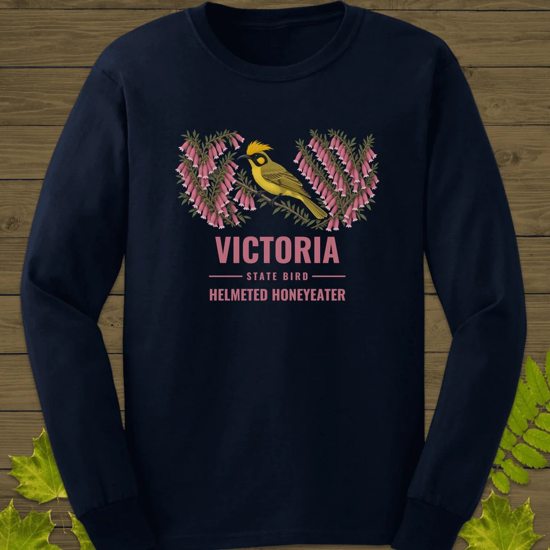 Victoria State Bird Long Sleeve in Navy