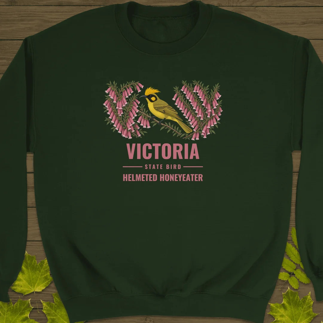 Victoria State Bird Sweatshirt in Forest Green