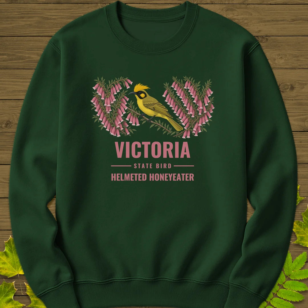 Victoria State Bird Sweatshirt in Forest Green