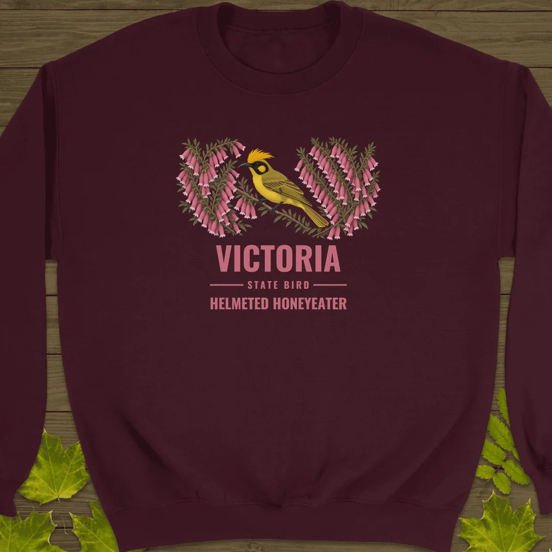 Victoria State Bird Sweatshirt in Maroon