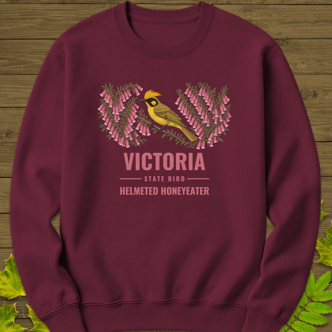 Victoria State Bird Sweatshirt in Maroon