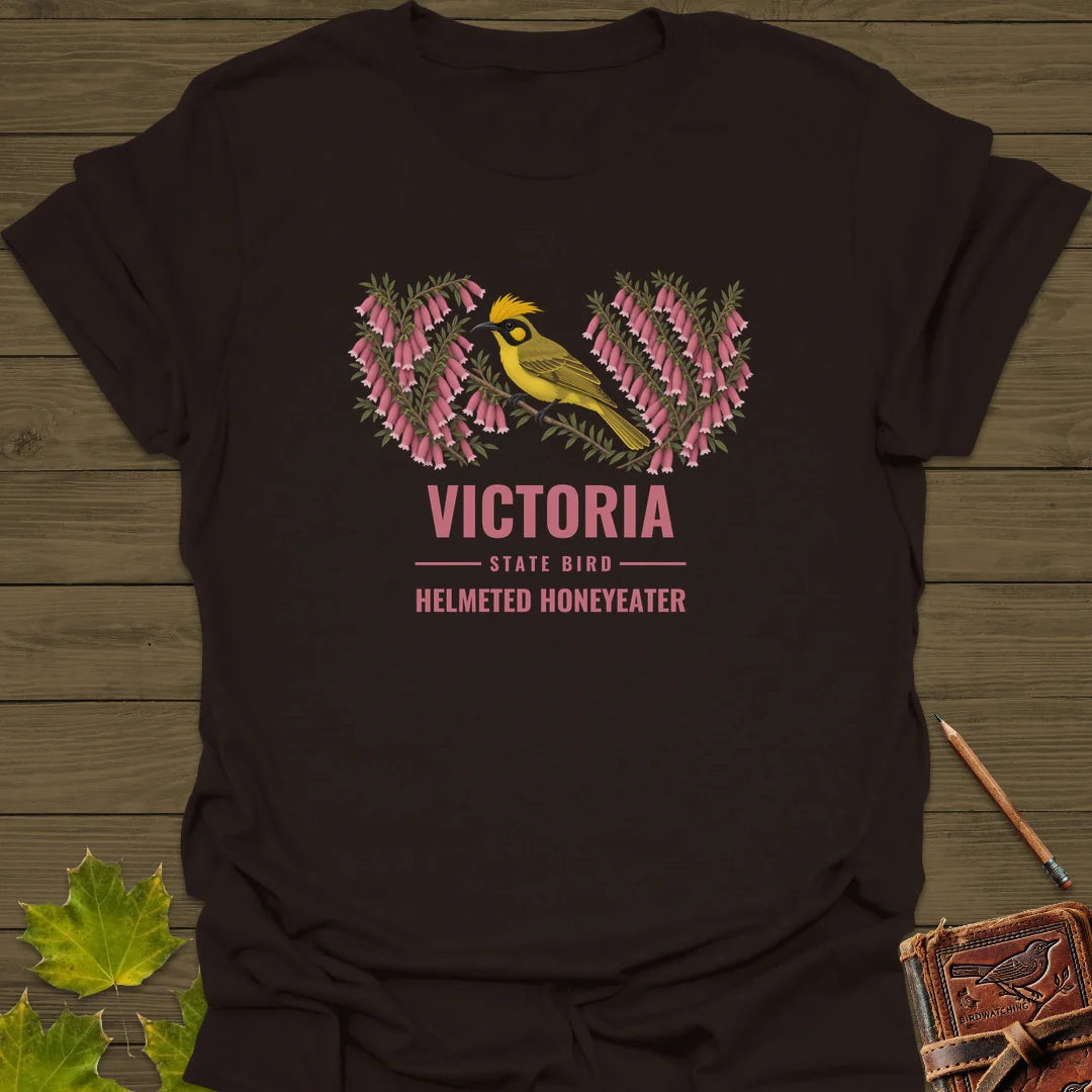 Victoria State Bird T-Shirt in Dark Chocolate