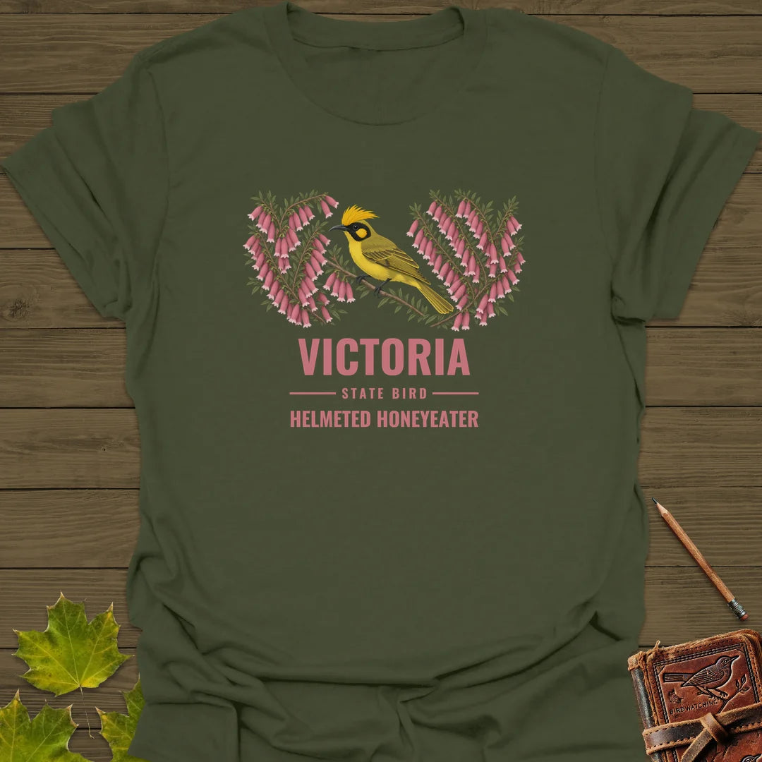 Victoria State Bird T-Shirt in Military Green