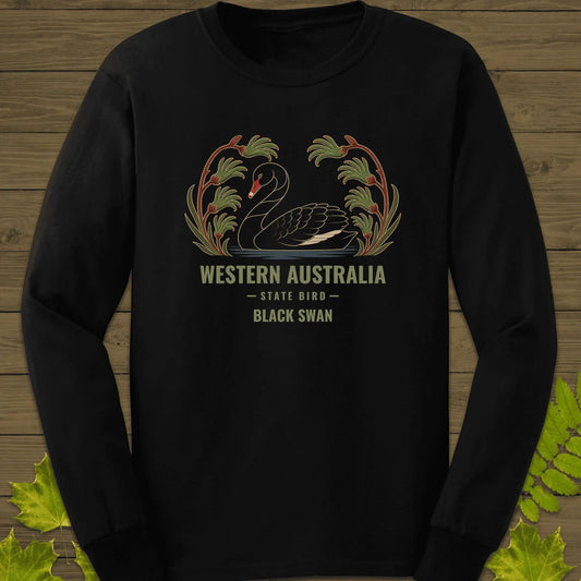 Western Australia State Bird Long Sleeve in Black