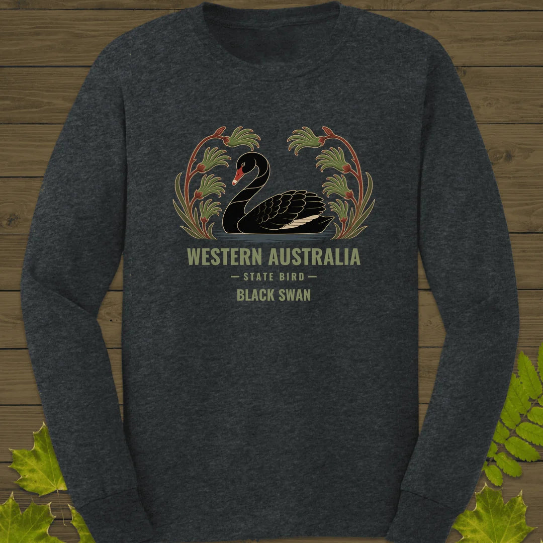 Western Australia State Bird Long Sleeve in Dark Heather