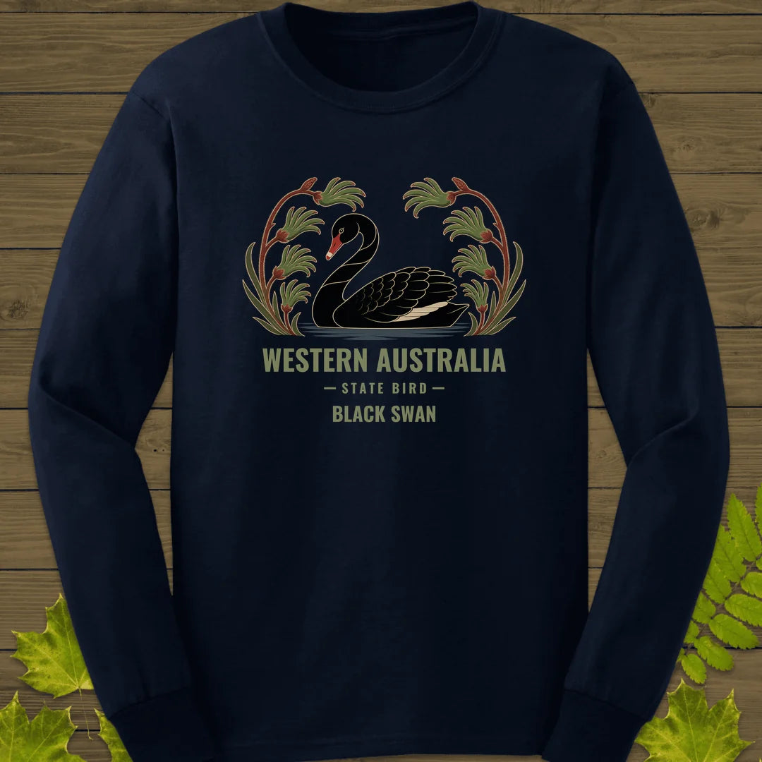 Western Australia State Bird Long Sleeve in Navy