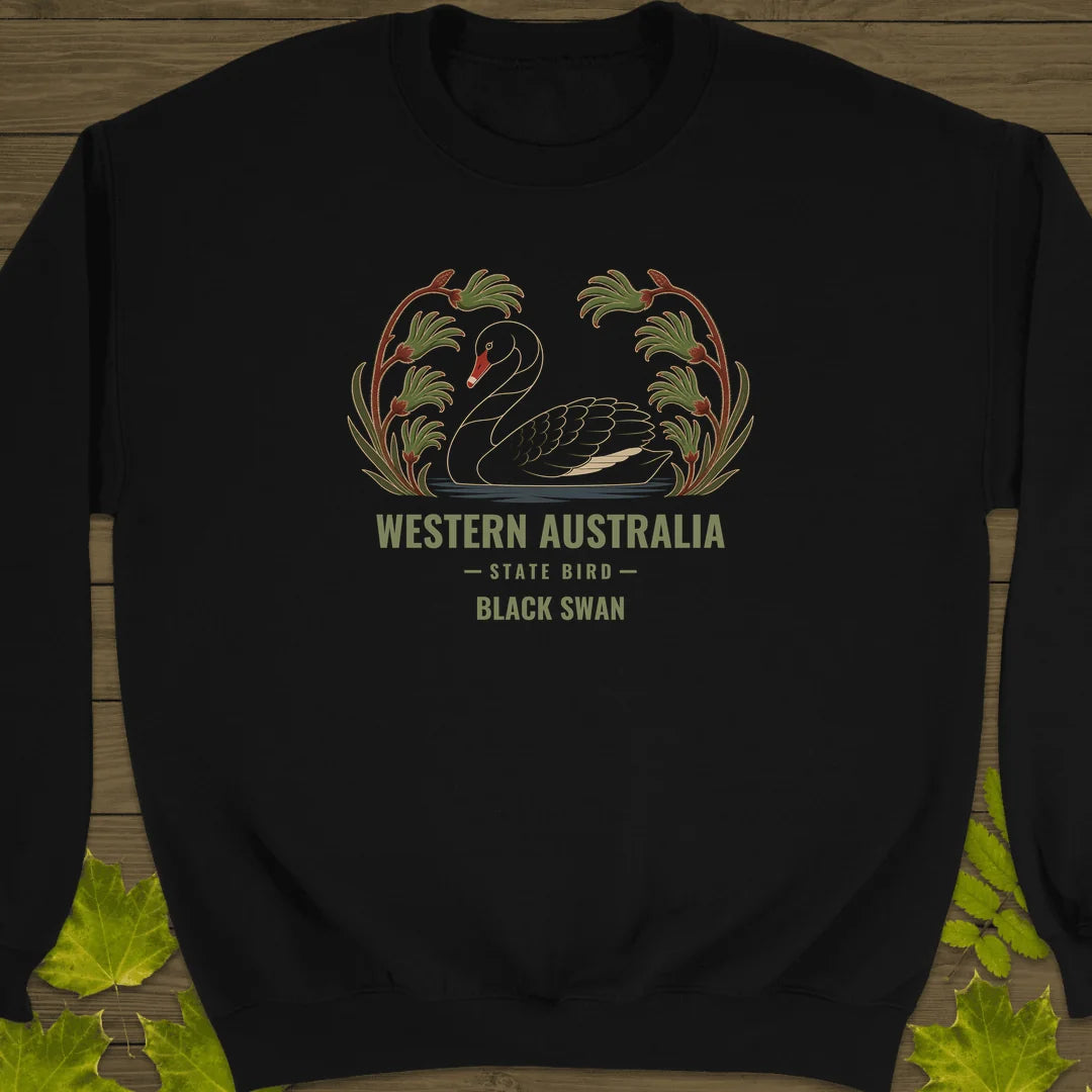 Western Australia State Bird Sweatshirt in Black