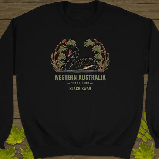 Western Australia State Bird Sweatshirt in Black