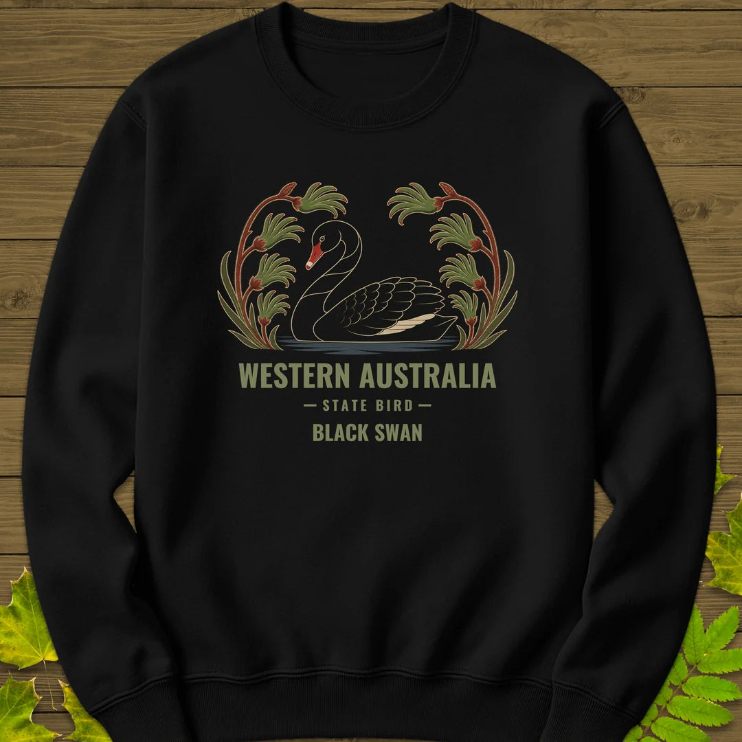Western Australia State Bird Sweatshirt in Black