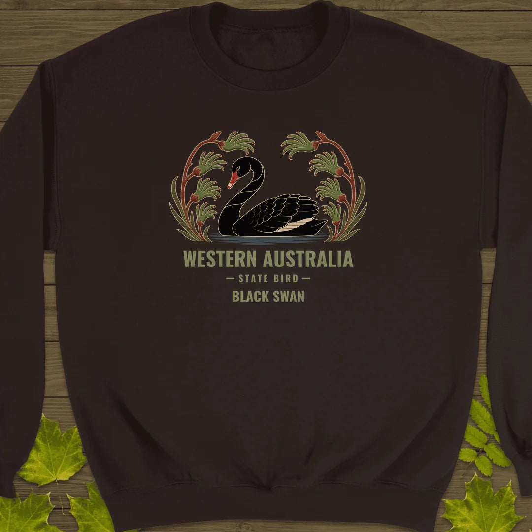 Western Australia State Bird Sweatshirt in Dark Chocolate