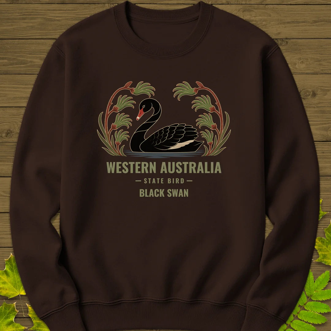 Western Australia State Bird Sweatshirt in Dark Chocolate