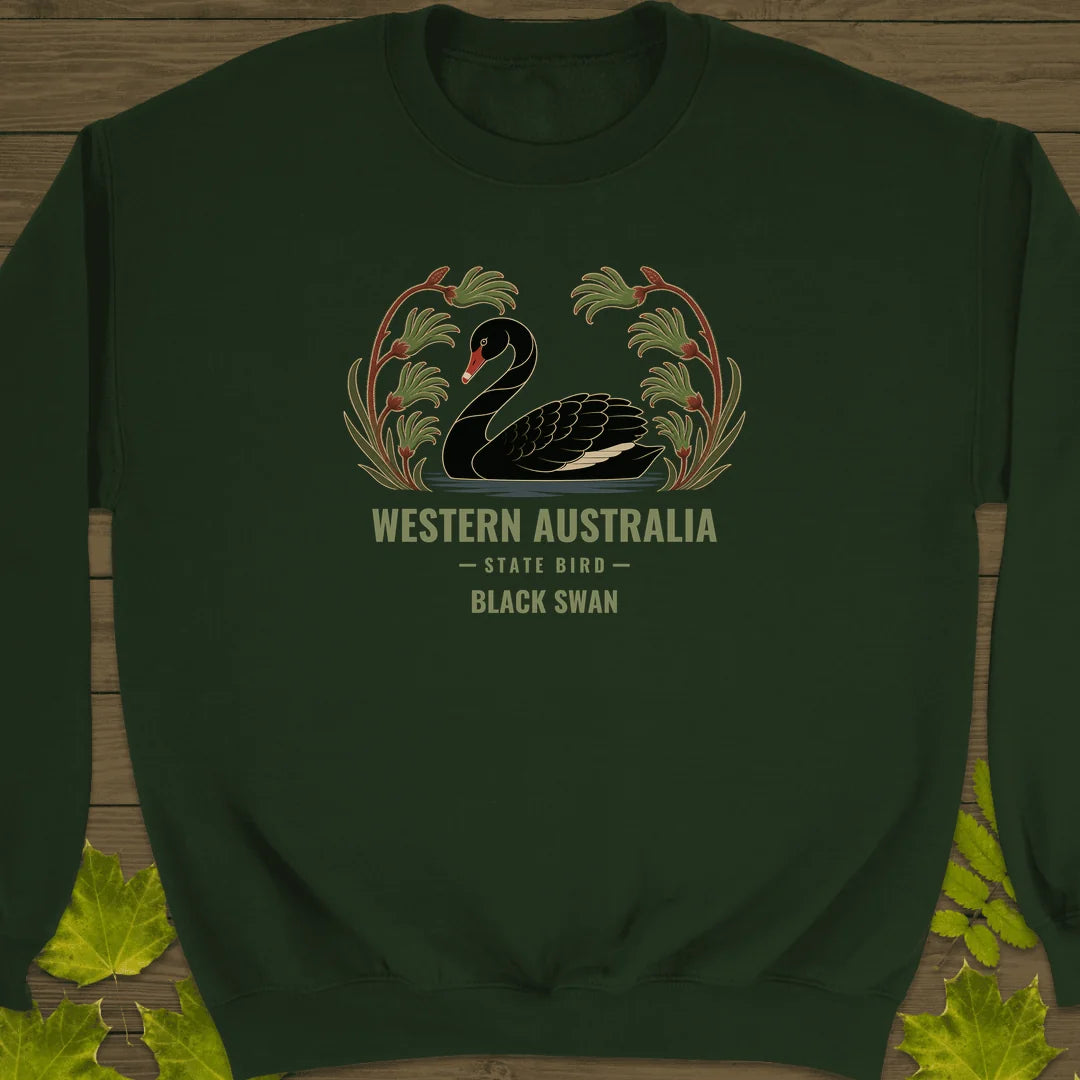 Western Australia State Bird Sweatshirt in Forest Green