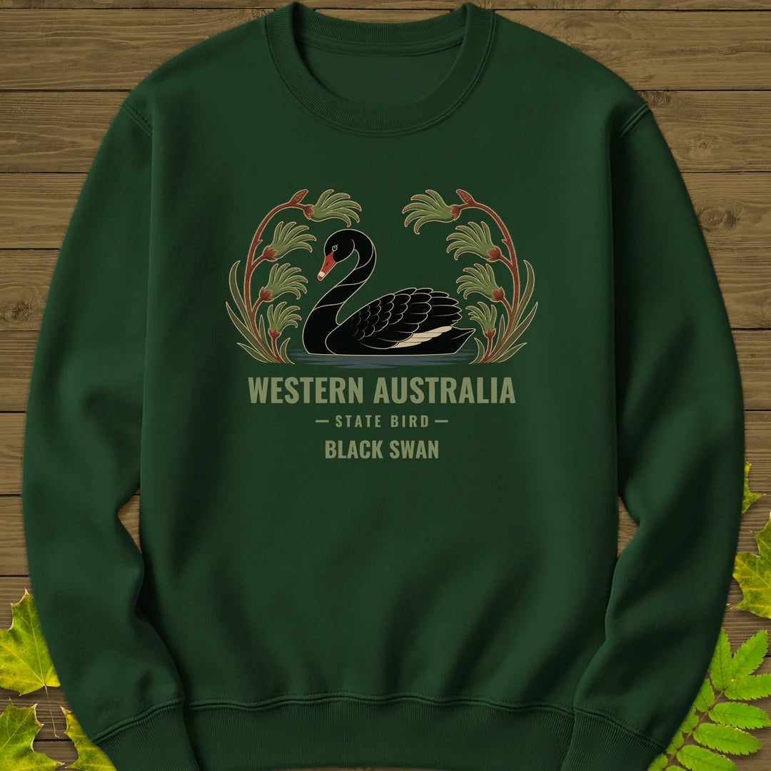 Western Australia State Bird Sweatshirt in Forest Green