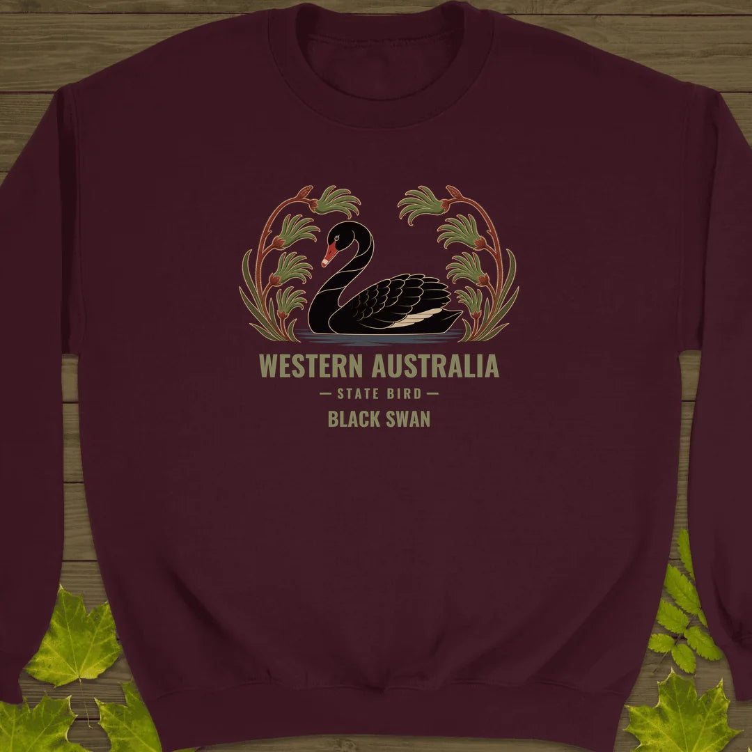 Western Australia State Bird Sweatshirt in Maroon