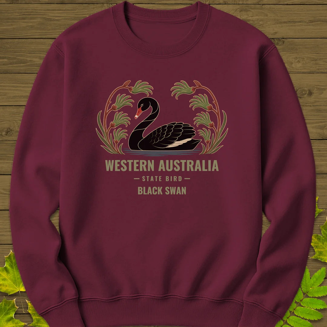 Western Australia State Bird Sweatshirt in Maroon