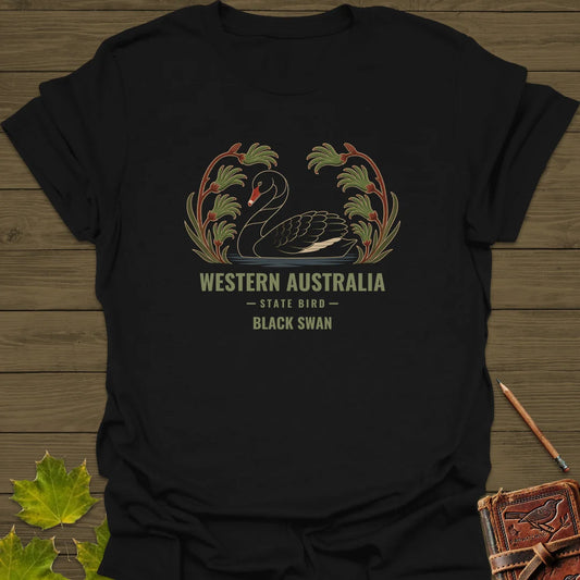 Western Australia State Bird T-Shirt in Black