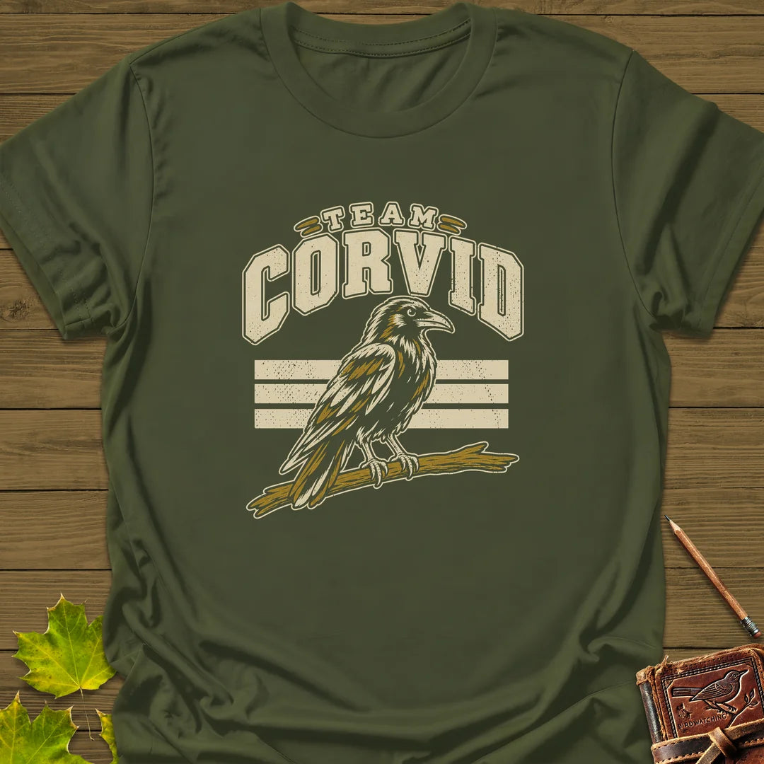 Team Corvid T-Shirt in Military Green