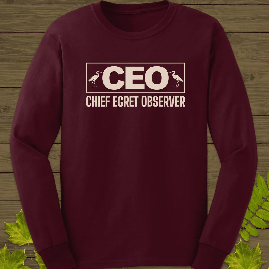 Chief Egret Observer Long Sleeve in Maroon