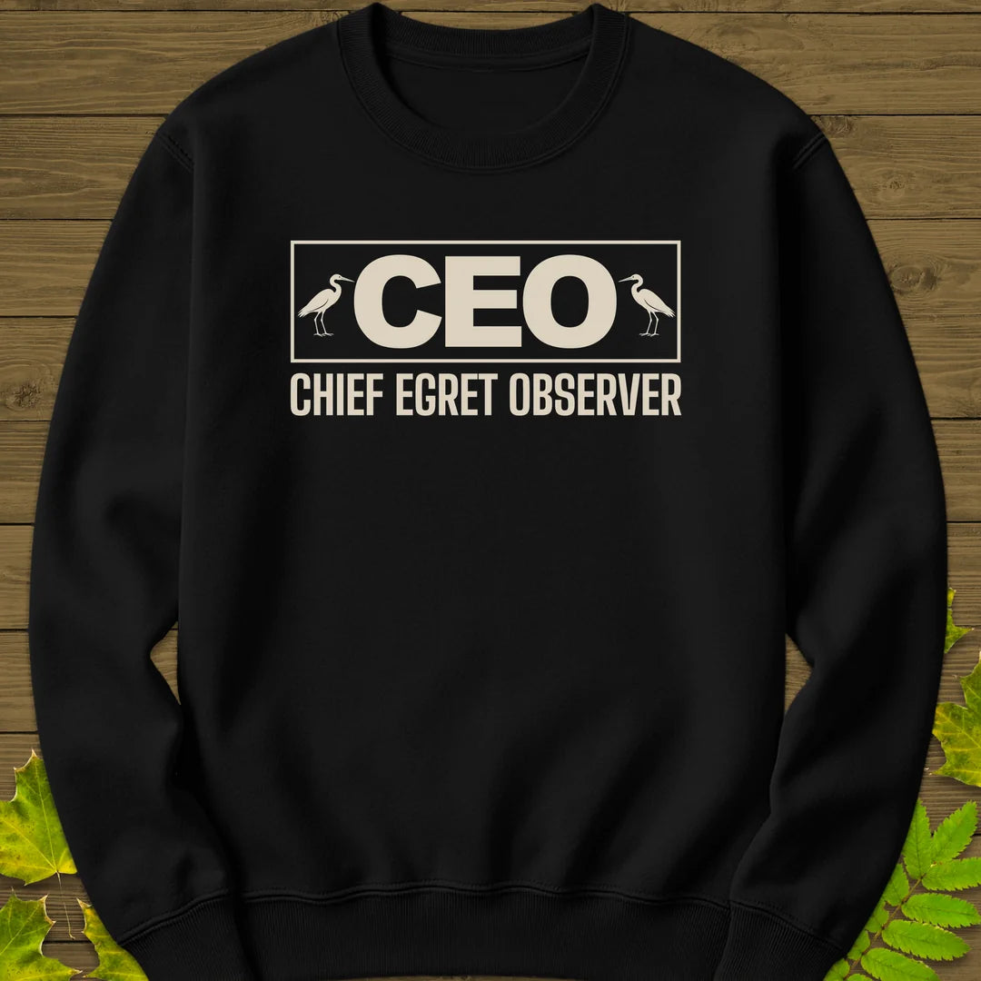 Chief Egret Observer Sweatshirt in Black