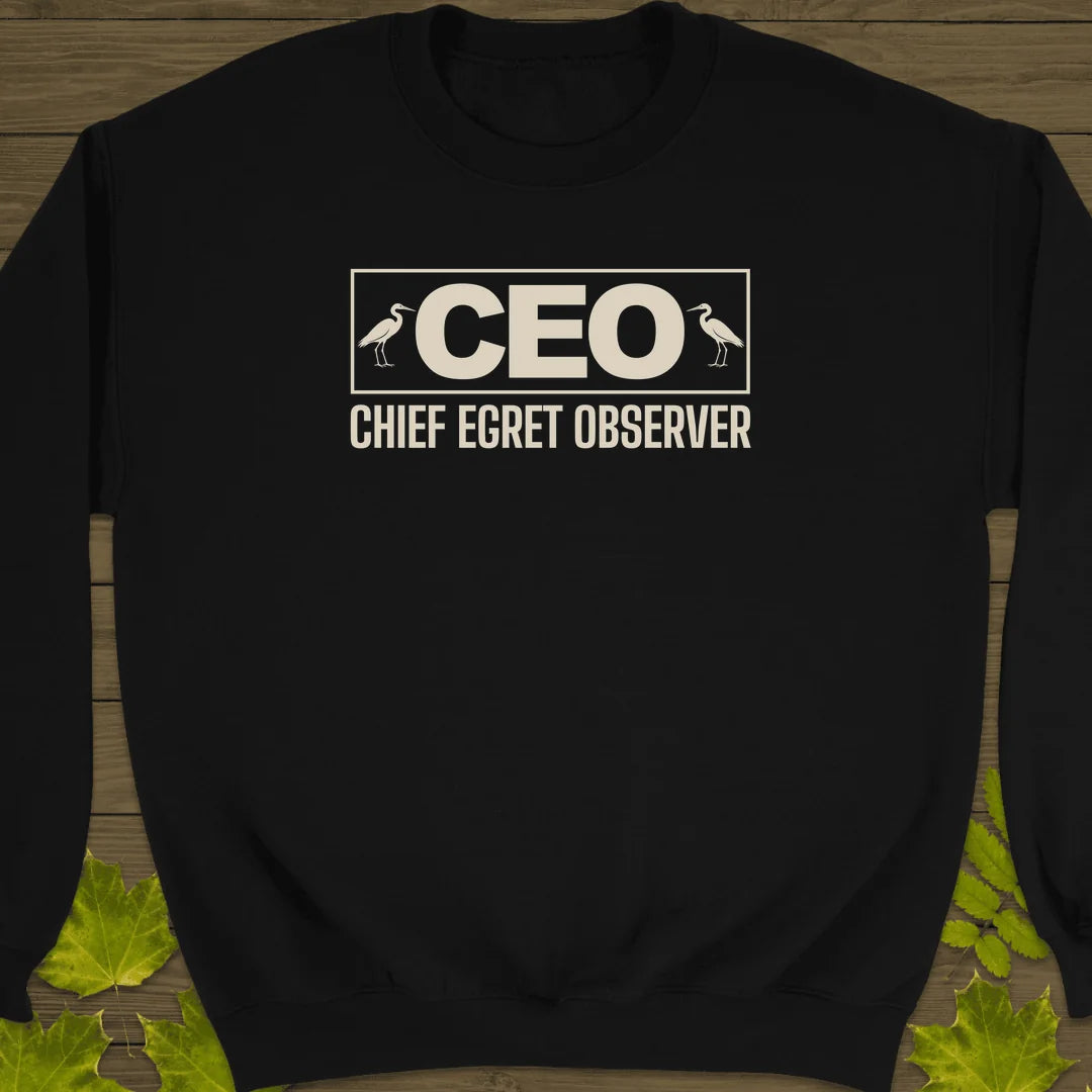 Chief Egret Observer Sweatshirt in Black