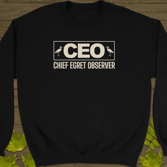 Chief Egret Observer Sweatshirt in Black