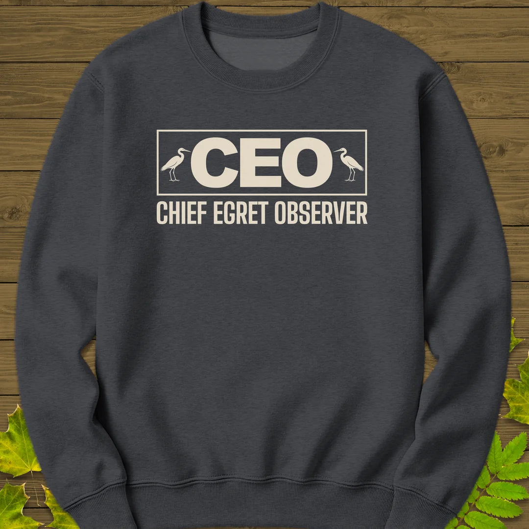 Chief Egret Observer Sweatshirt in Dark Heather