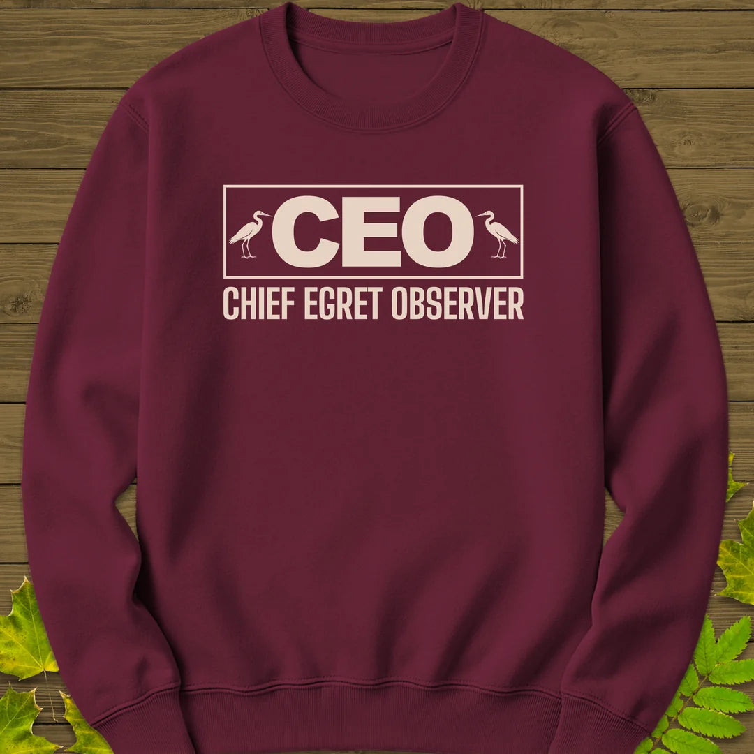 Chief Egret Observer Sweatshirt in Maroon