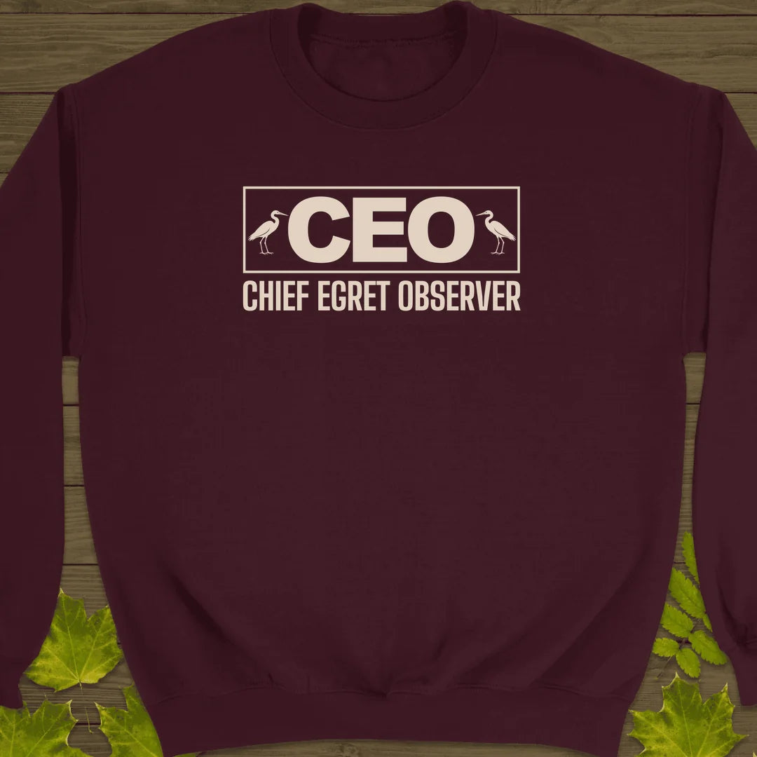 Chief Egret Observer Sweatshirt in Maroon