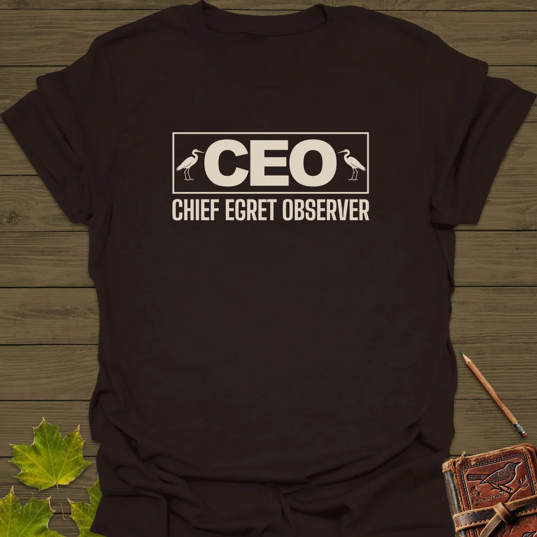 Chief Egret Observer T-Shirt in Dark Chocolate