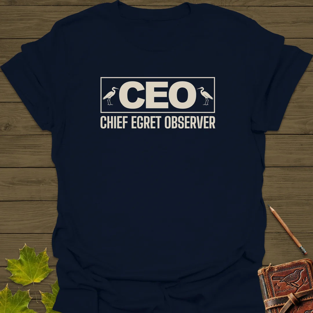 Chief Egret Observer T-Shirt in Navy