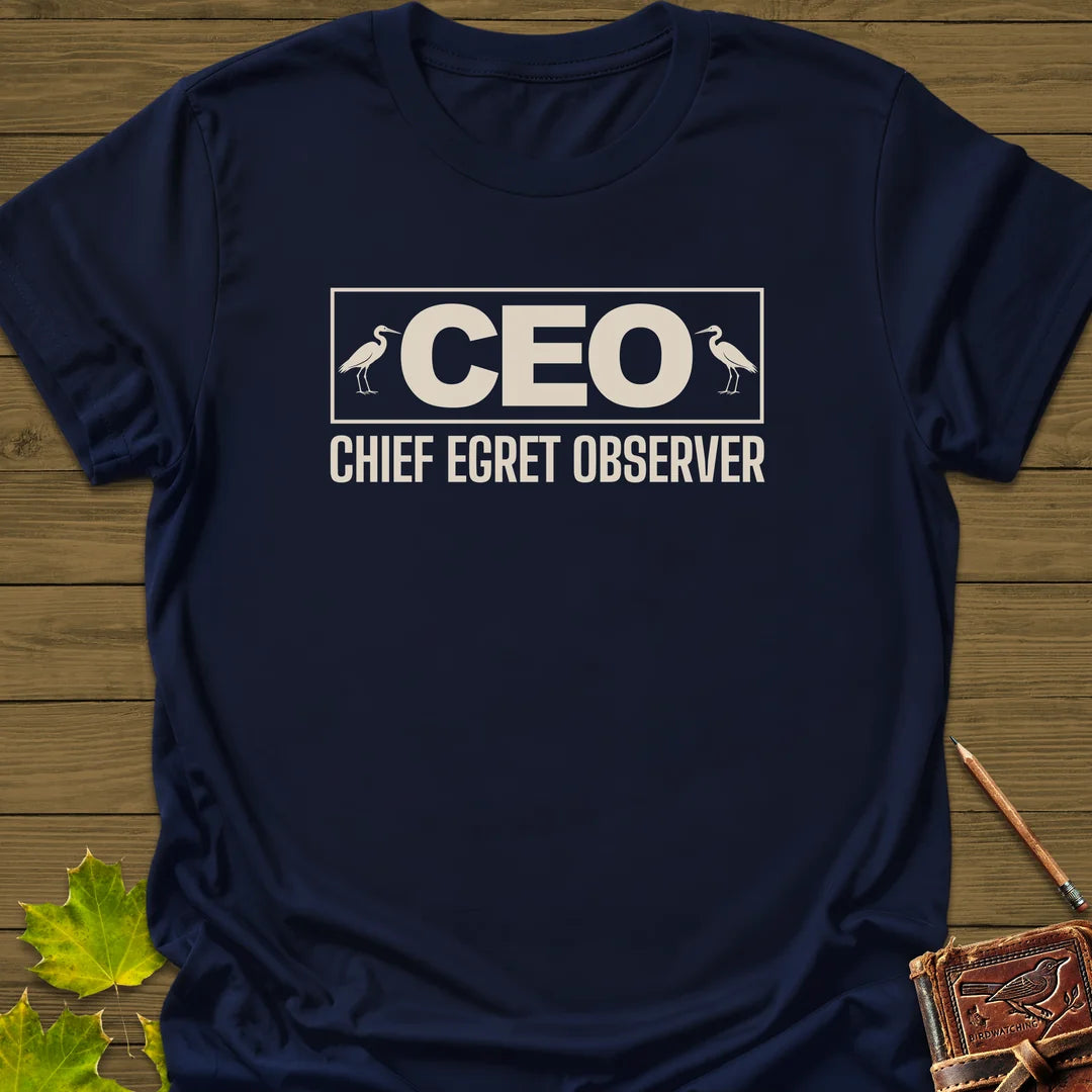 Chief Egret Observer T-Shirt in Navy