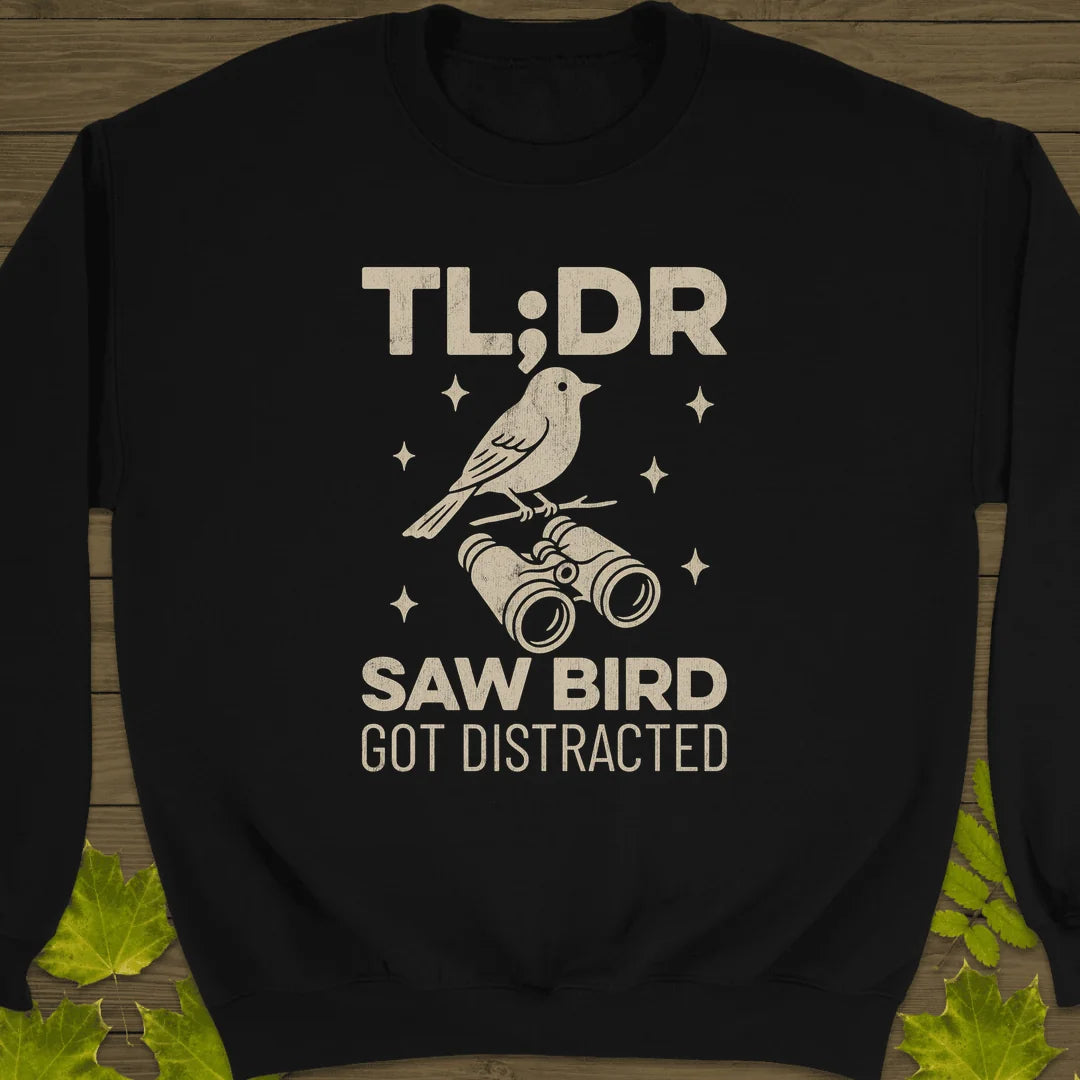 Saw Bird Distracted Sweatshirt in Black