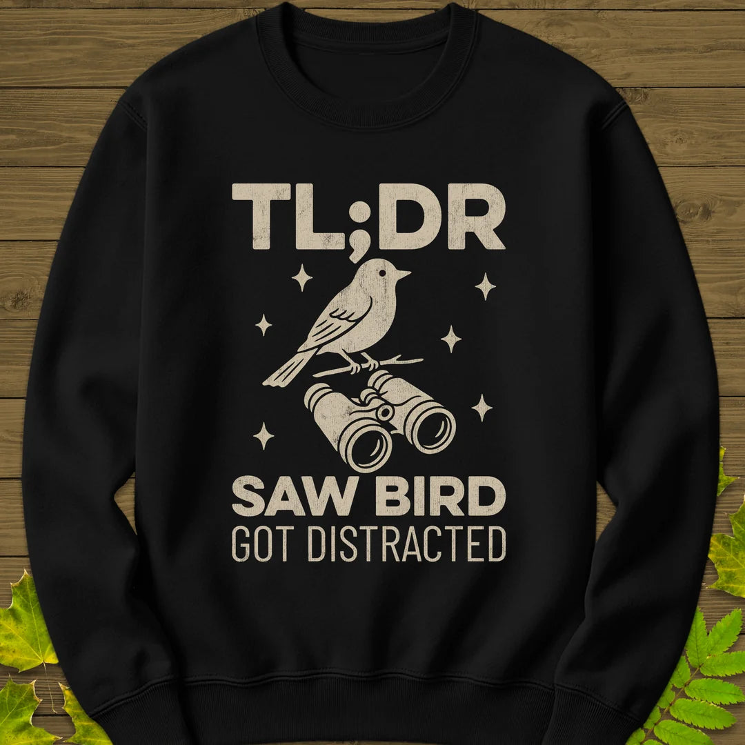 Saw Bird Distracted Sweatshirt in Black