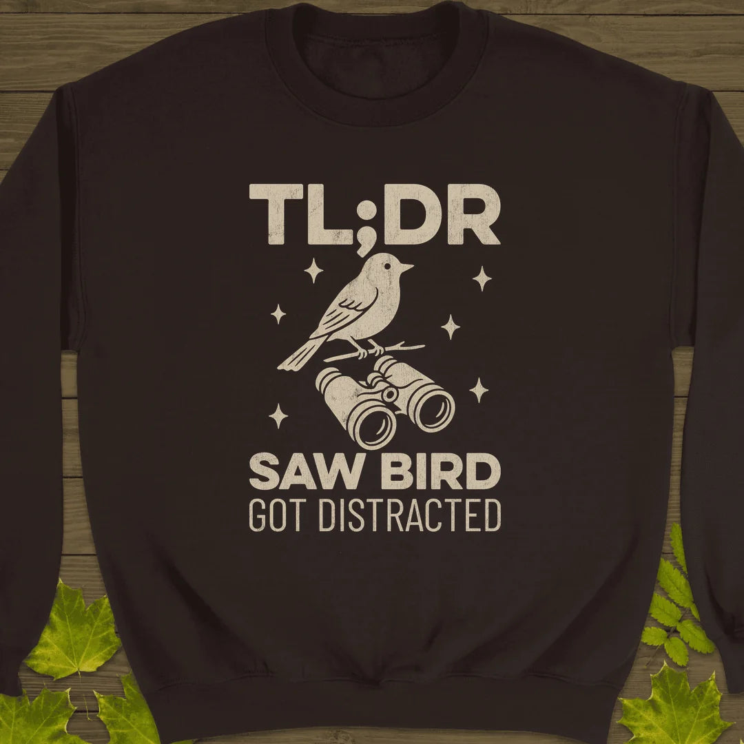 Saw Bird Distracted Sweatshirt in Dark Chocolate
