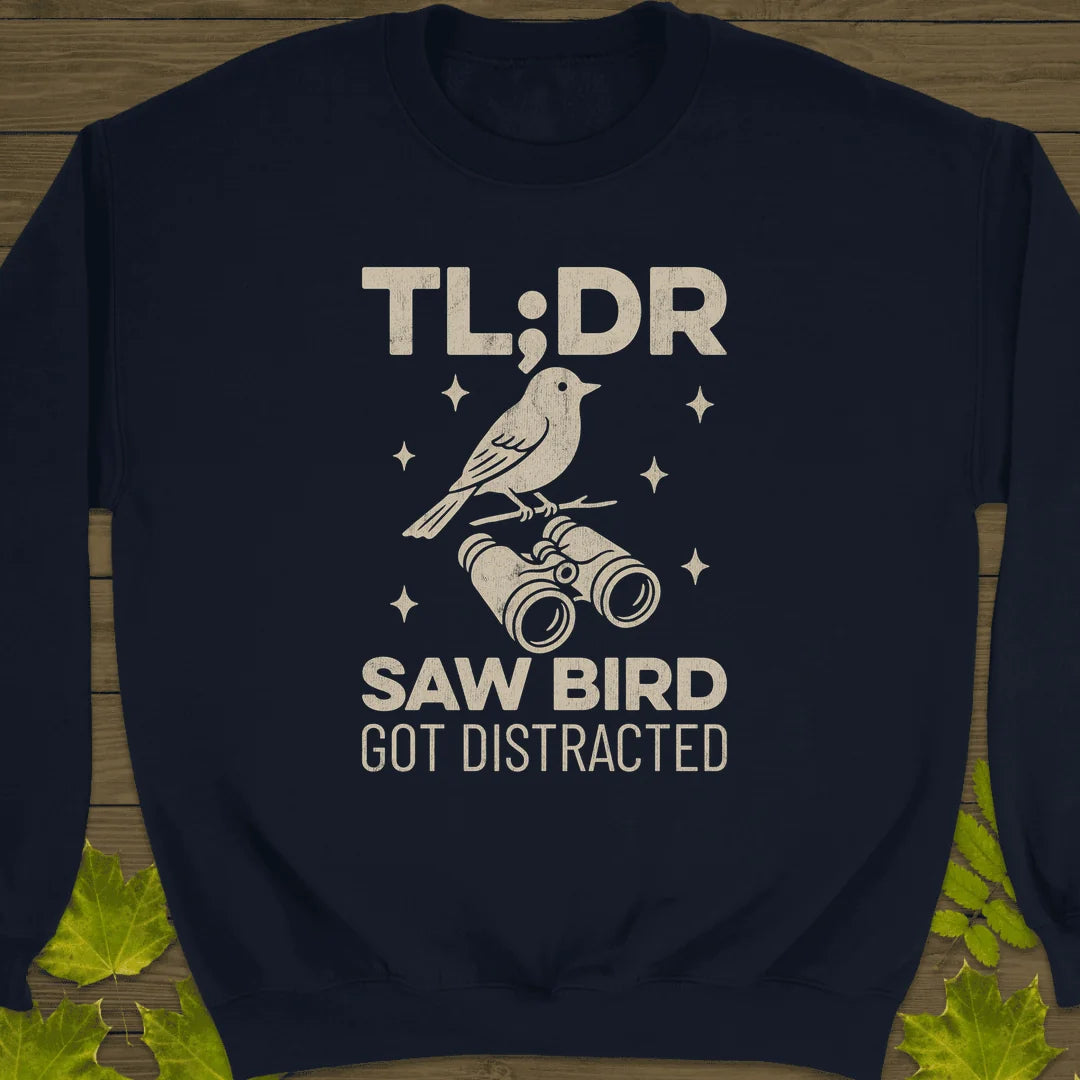 Saw Bird Distracted Sweatshirt in Navy