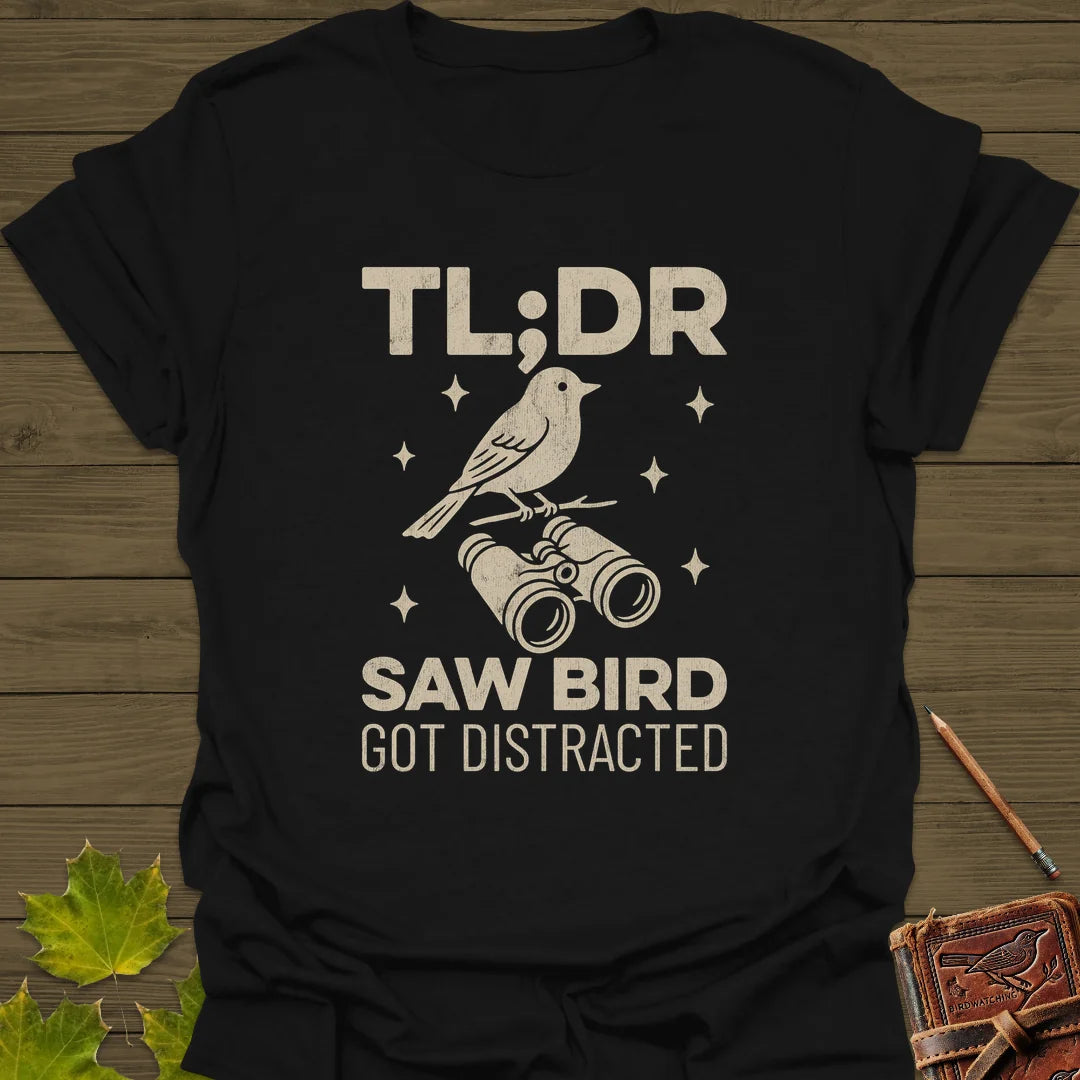 Saw Bird Distracted T-Shirt in Black