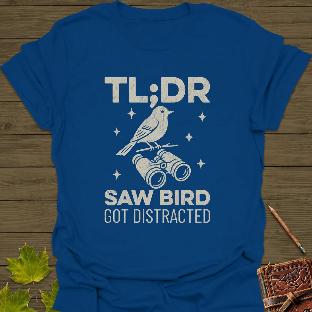 Saw Bird Distracted T-Shirt in Royal
