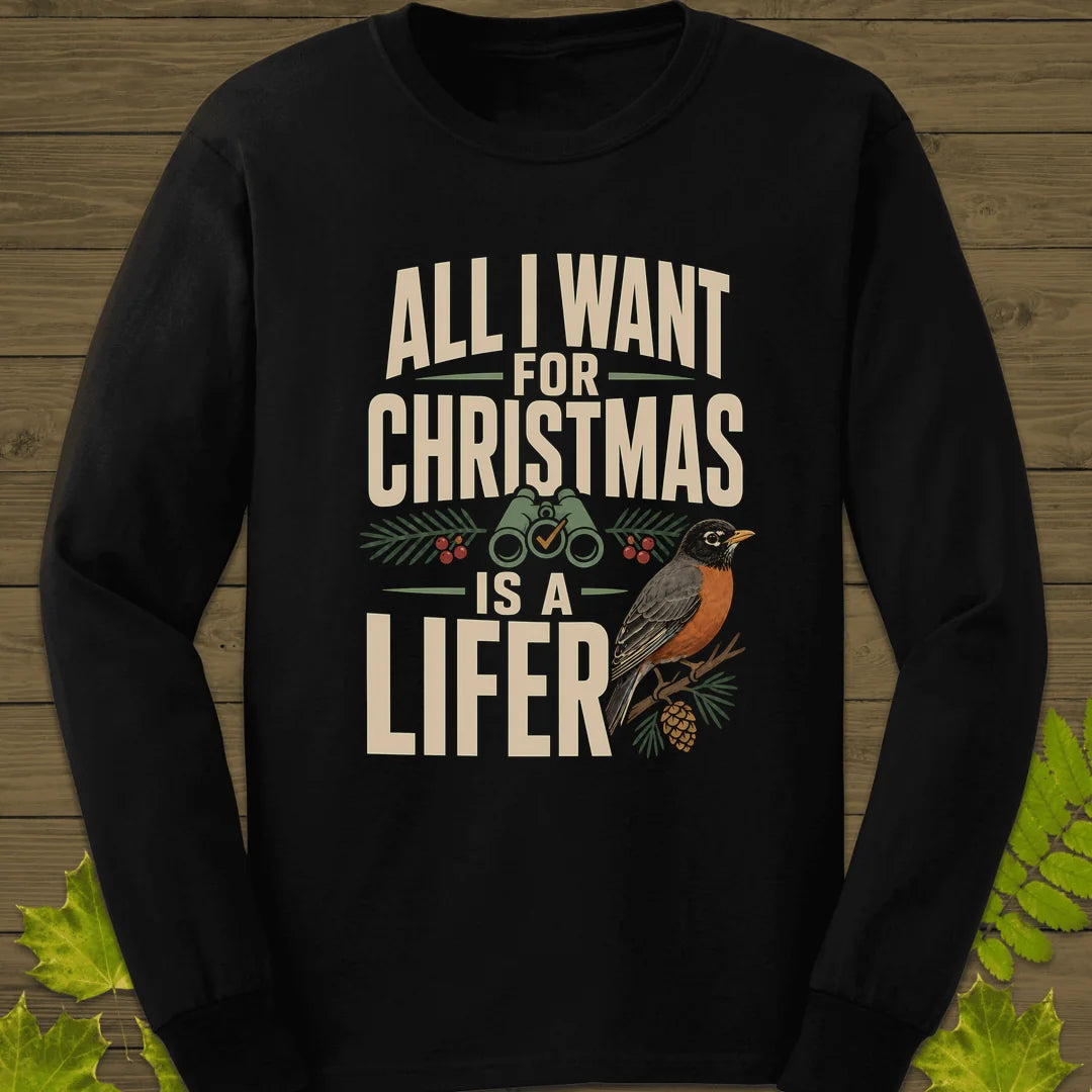 Christmas Lifer Robin Long Sleeve in Black