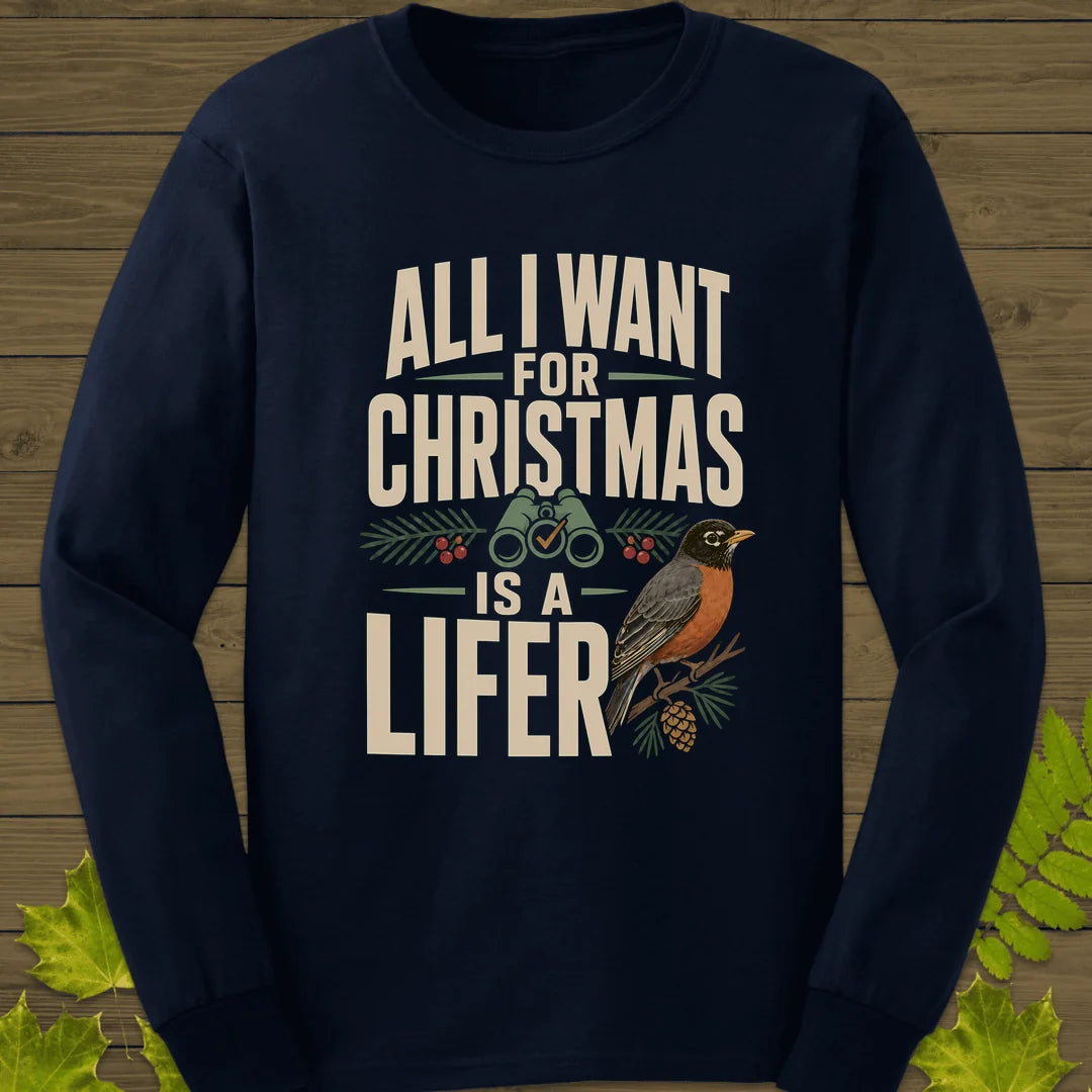 Christmas Lifer Robin Long Sleeve in Navy
