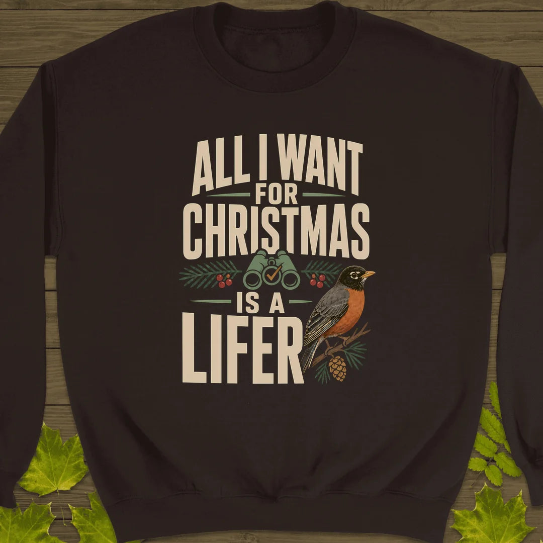 Christmas Lifer Robin Sweatshirt in Dark Chocolate