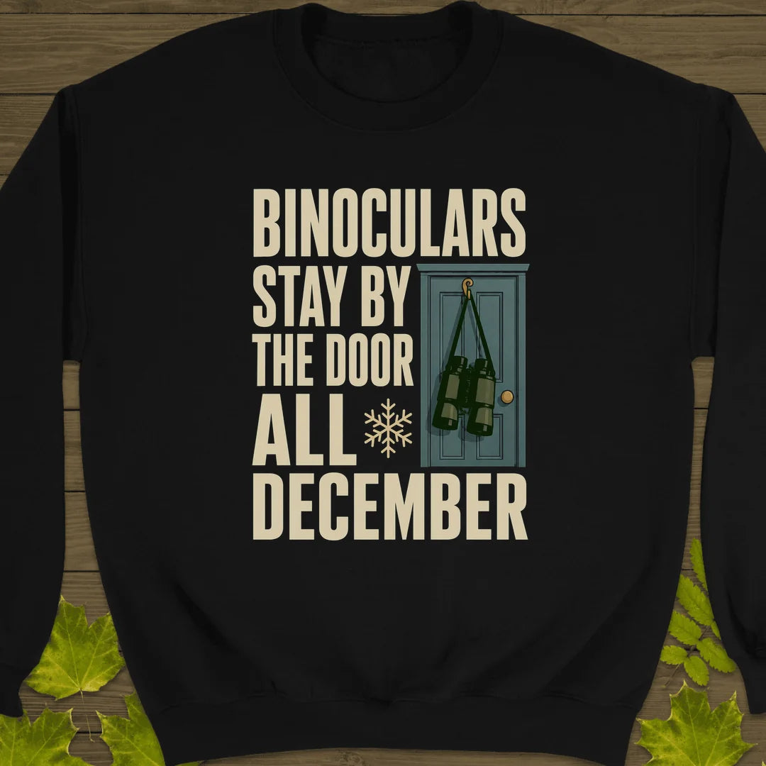 Binoculars By The Door Sweatshirt in Black